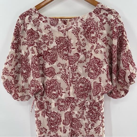 Revolve Elliatt Iridescent Sheath V-Neck Puff Sleeve Cocktail Dress Size Small - Picture 13 of 16